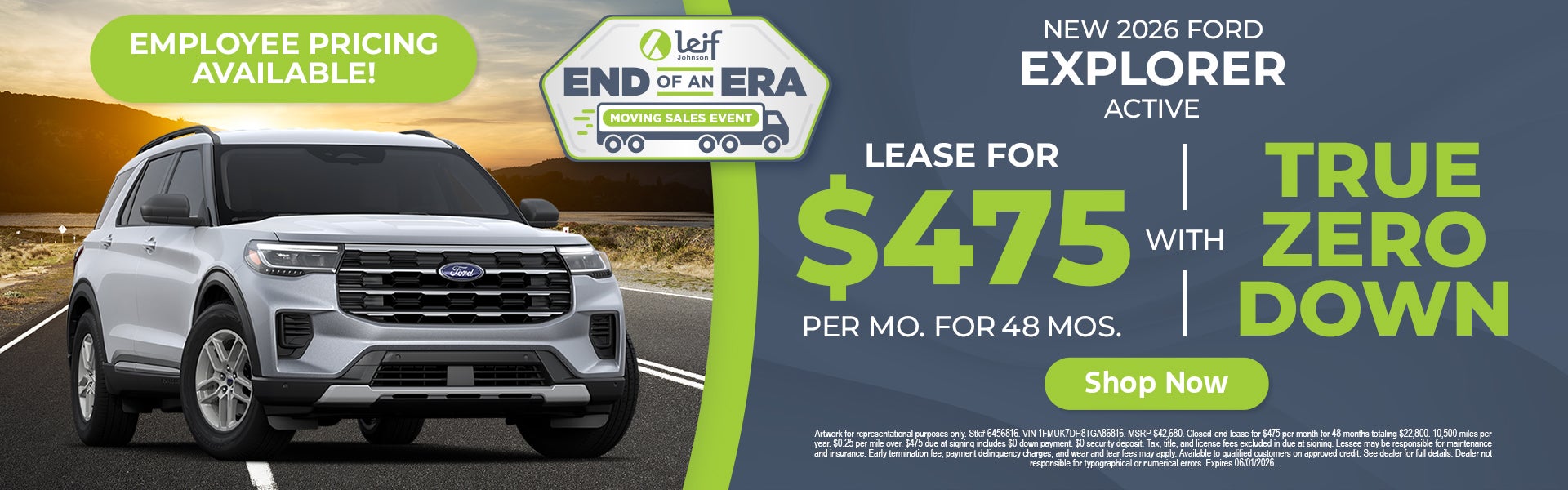 Ford Explorer lease deal