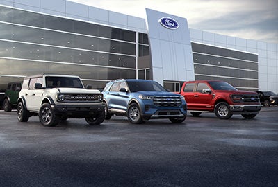 Vehicles at dealership